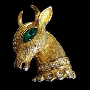 Vintage KJL Kenneth Lane Fantasy Deer Brooch